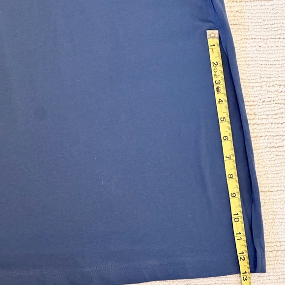 PACT Womens L Blue Midi Dress Softspun Tank Organic Cotton Minimal Coastal Comfy - Picture 7 of 11